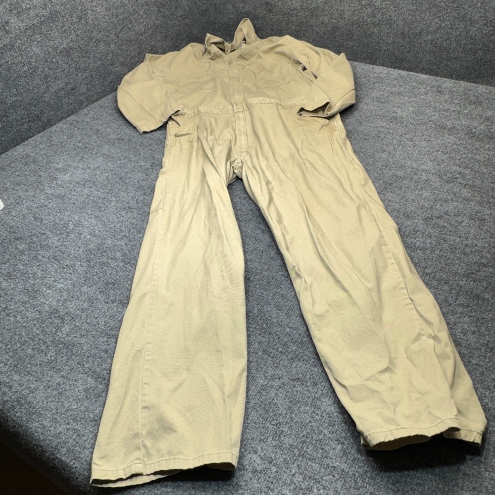 Dickies Coveralls Mens XL Tan Cotton Long Sleeve Utility Jumpsuit Workwear XL